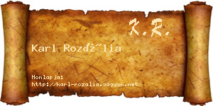 Karl Rozália névjegykártya