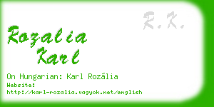 rozalia karl business card